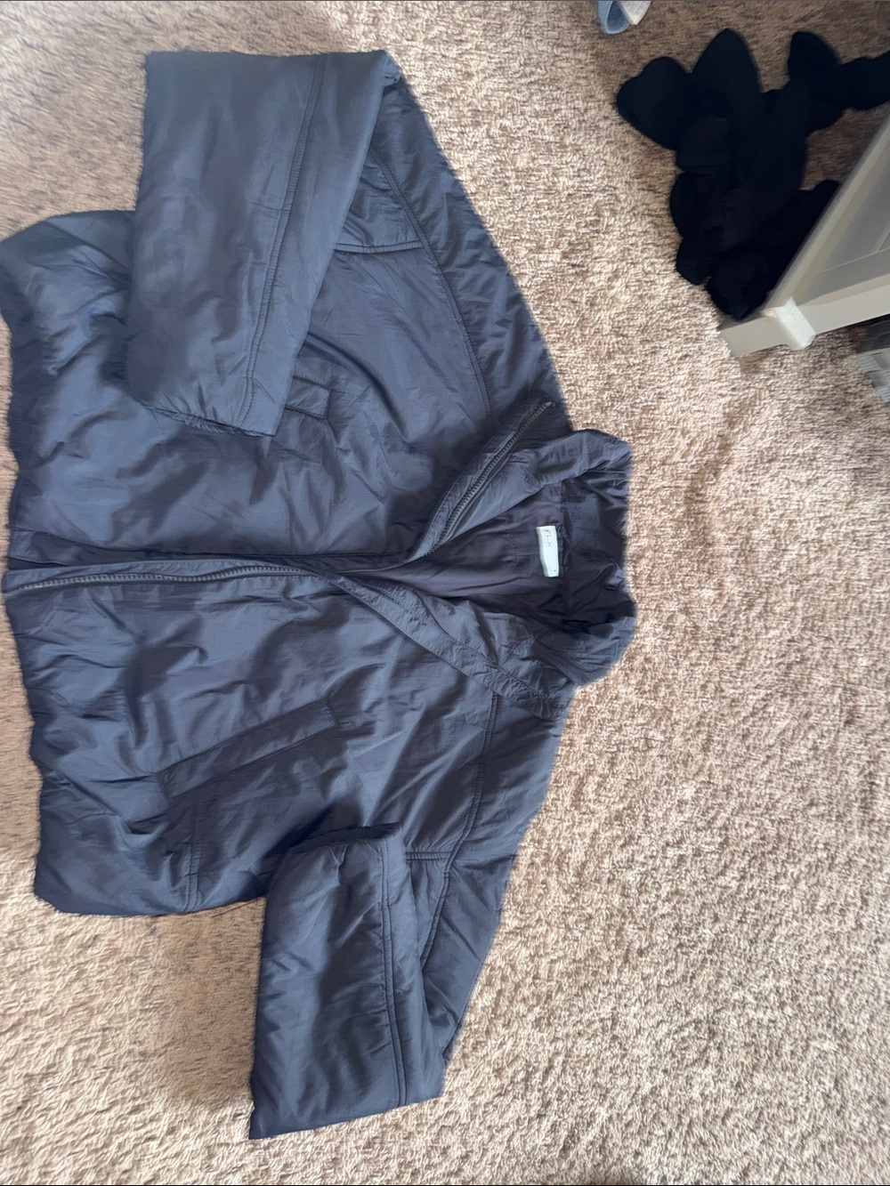 Navy/Gray FLX mock neck jacket